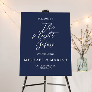 Calligraphy The Night Before Rehearsal Dinner Foam Board