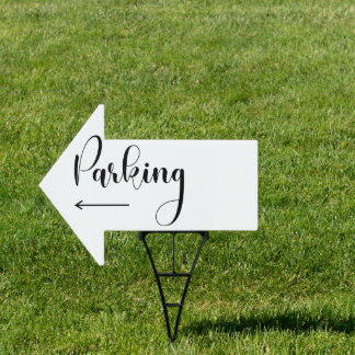 Calligraphy This Way to Wedding Direction Arrow Sign
