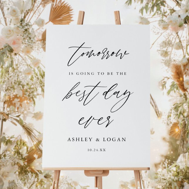 Calligraphy Tomorrow is Going to be the Best Day Foam Board (Creator Uploaded)