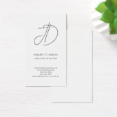 Calligraphy trendy classical monogram profile card (Desk)