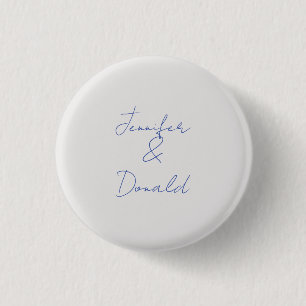Calligraphy trendy classical plain personal names button