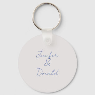 Calligraphy trendy classical plain personal names keychain