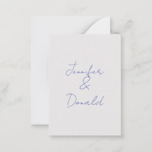 Calligraphy trendy classical plain personal names note card
