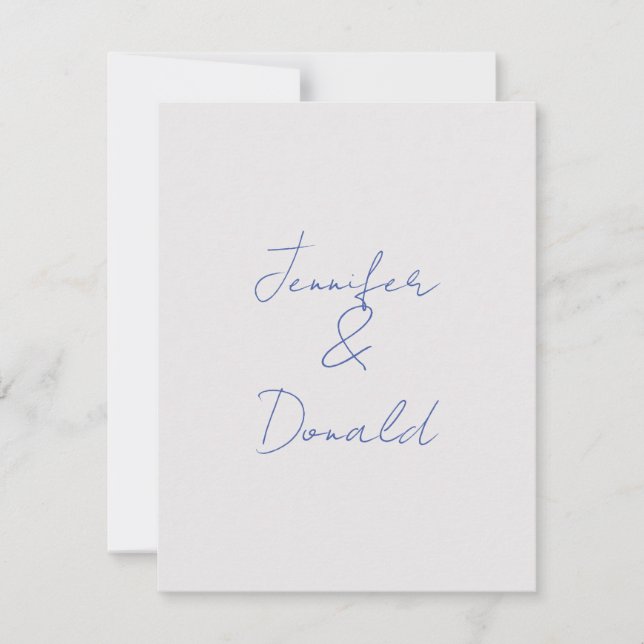 Calligraphy trendy classical plain personal names note card (Front)