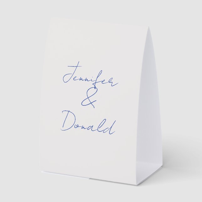 Calligraphy trendy classical plain personal names paper table tent  (Front)