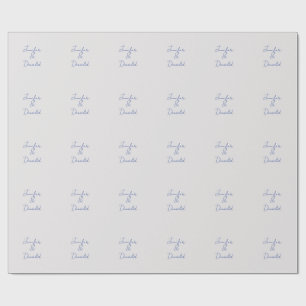 Calligraphy trendy classical plain personal names wrapping paper
