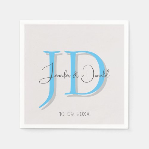 Calligraphy trendy classical script monogram napkins