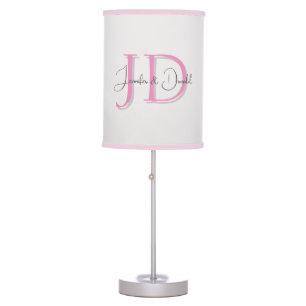 Calligraphy trendy classical script monogram table lamp