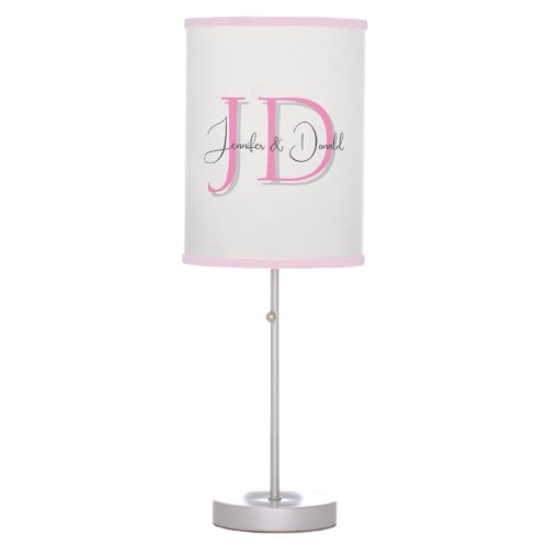 Calligraphy trendy classical script monogram table lamp