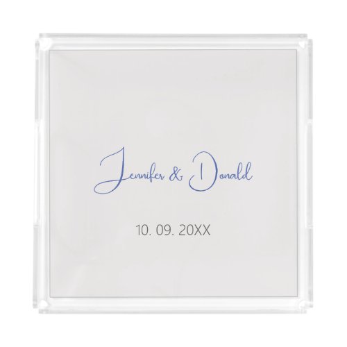 Calligraphy trendy classical script plain personal acrylic tray