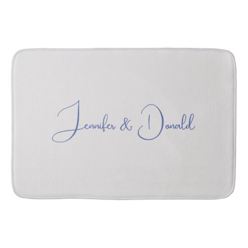 Calligraphy trendy classical script plain personal bath mat