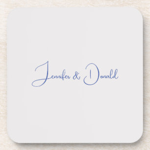Calligraphy trendy classical script plain personal beverage coaster