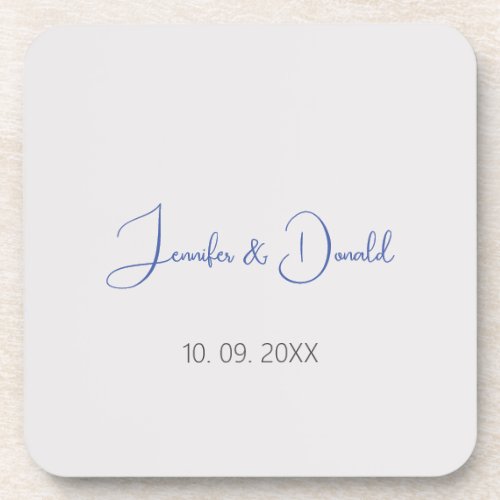 Calligraphy trendy classical script plain personal beverage coaster