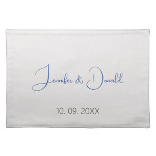Calligraphy trendy classical script plain personal cloth placemat