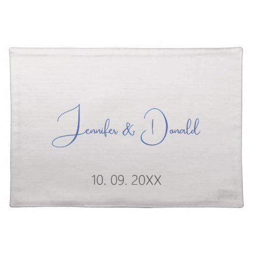 Calligraphy trendy classical script plain personal cloth placemat