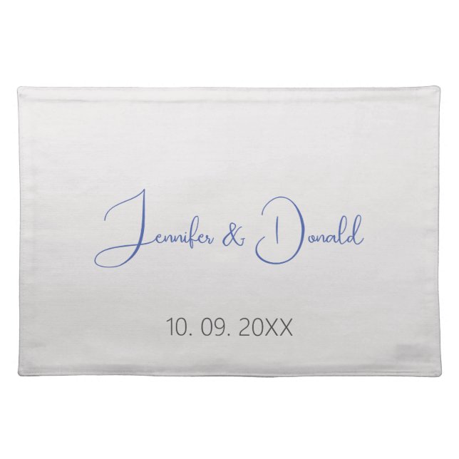 Calligraphy trendy classical script plain personal cloth placemat (Front)