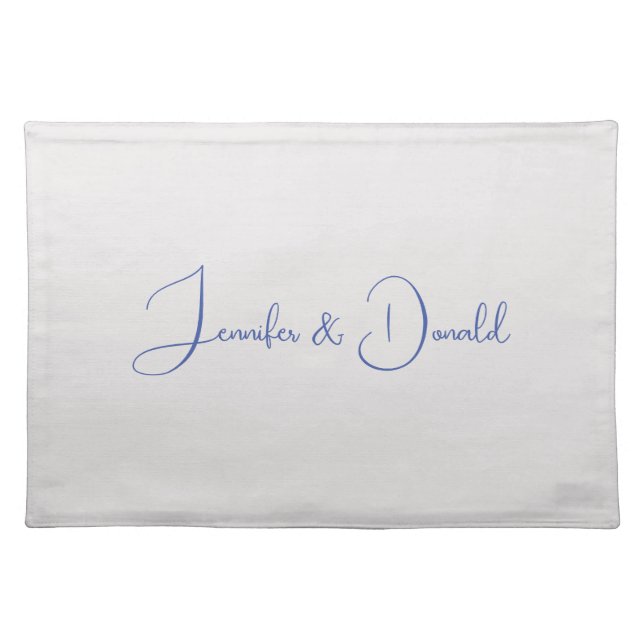 Calligraphy trendy classical script plain personal cloth placemat (Front)