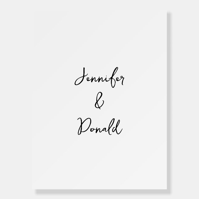 Calligraphy trendy classical script plain personal foam board (Front)