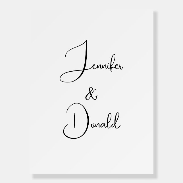 Calligraphy trendy classical script plain personal foam board (Front)