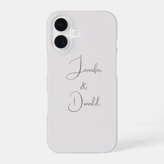 Calligraphy trendy classical script plain personal iphone case (Back)