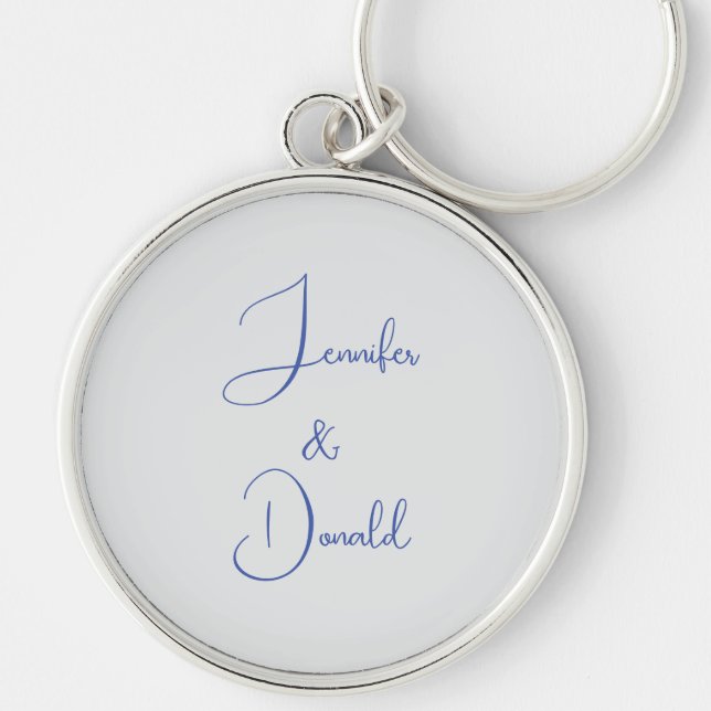 Calligraphy trendy classical script plain personal keychain (Front)