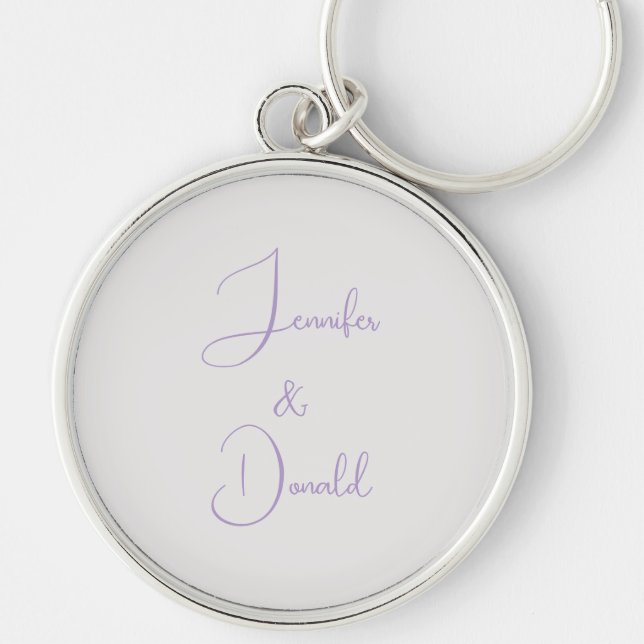 Calligraphy trendy classical script plain personal keychain (Front)