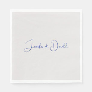 Calligraphy trendy classical script plain personal napkins