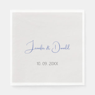 Calligraphy trendy classical script plain personal napkins