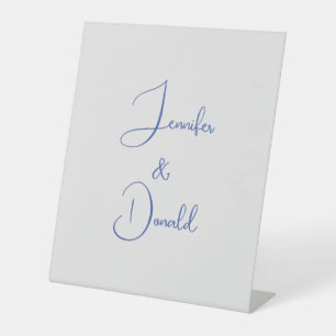 Calligraphy trendy classical script plain personal pedestal sign