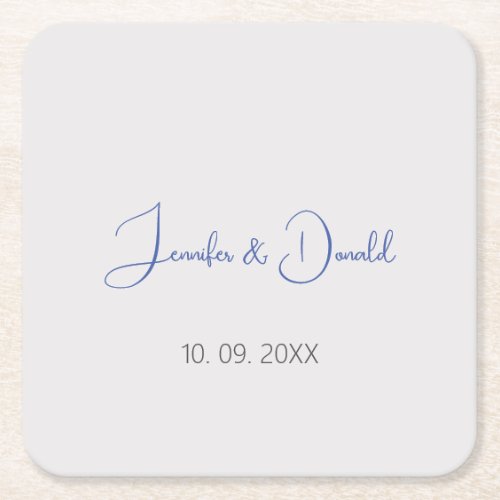 Calligraphy trendy classical script plain personal square paper coaster