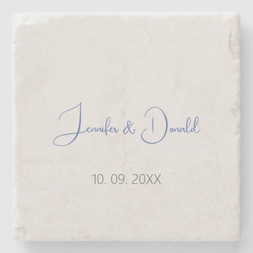 Calligraphy trendy classical script plain personal stone coaster