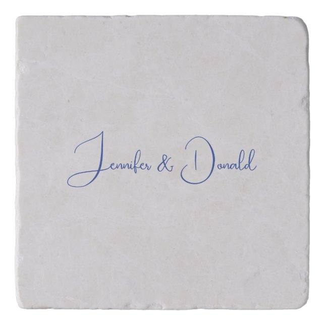 Calligraphy trendy classical script plain personal trivet (Front)