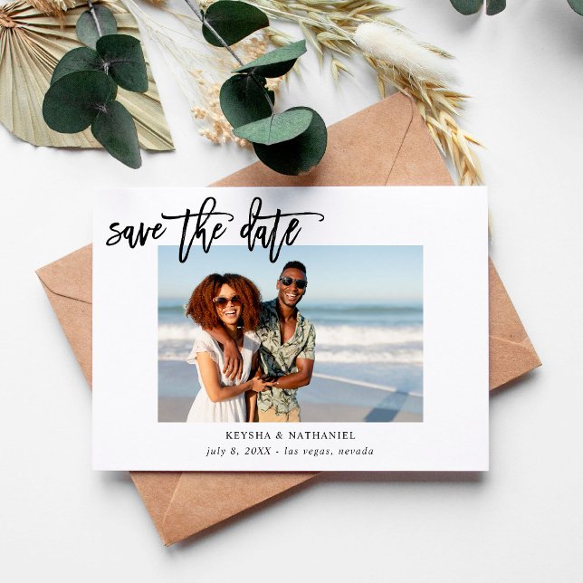 Calligraphy Uno Photo Save the Date (Creator Uploaded)