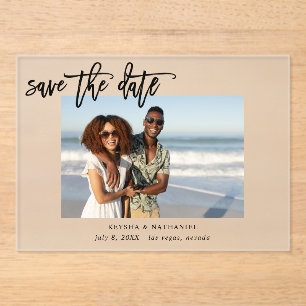 Calligraphy Uno Photo Save the Date