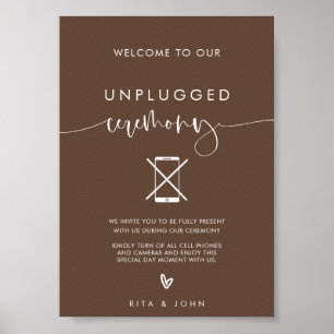 Calligraphy Unplugged Ceremony Wedding Sign