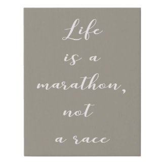 Calligraphy Wall Art - "Life is a marathon" (Dark)
