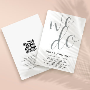 Calligraphy We Do QR Code Wedding Invitation