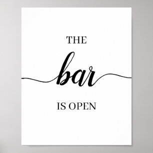 Calligraphy Wedding Bar Sign