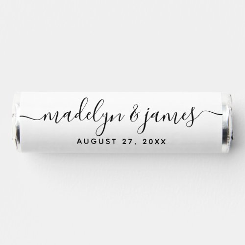 Calligraphy Wedding Black and White  Breath Savers