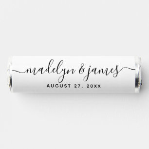 Calligraphy Wedding Black and White  Breath Savers Savers® Mints