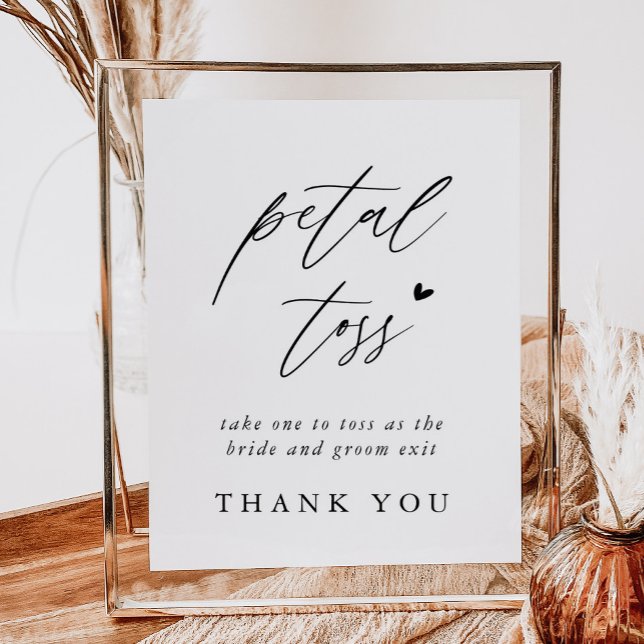 Calligraphy Wedding Petal Toss Send Off Sign (Creator Uploaded)