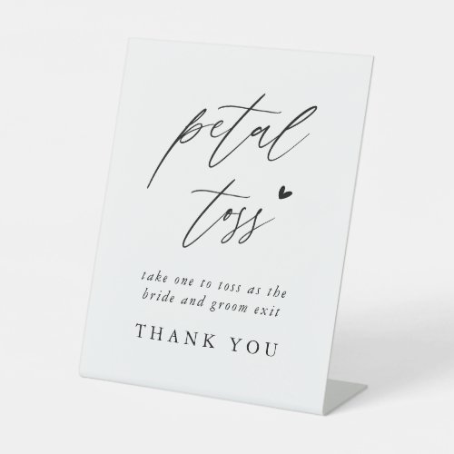 Calligraphy Wedding Petal Toss Send Off Sign