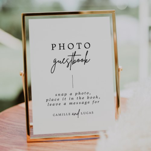 Calligraphy Wedding Photo Guestbook Sign