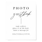 Calligraphy Wedding Photo Guestbook Sign Poster