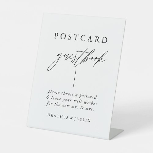 Calligraphy Wedding Postcard Guestbook Sign