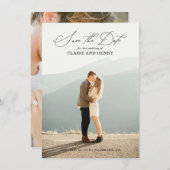 Calligraphy Wedding Save the Date Card (Front/Back)