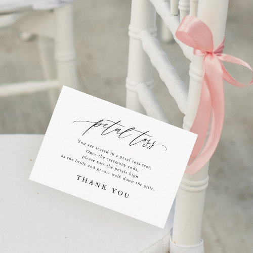 Calligraphy Wedding Send Off Petal Toss