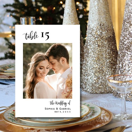 Calligraphy Wedding Table Numbers Double Sided