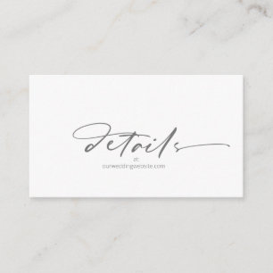 Calligraphy Wedding Website Mauve ID771 Enclosure Card