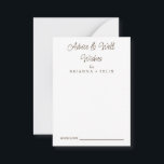 Calligraphy Wedding Well Wishes & Advice Card<br><div class="desc">This is Beautiful elegant calligraphy wedding well wishes and advice card. This is perfect for your simple, whimsical boho rainbow summer wedding. It is perfect as wedding place cards, business cards and more. It is perfect for a modern wedding and can be used for any event. This advice cards can...</div>